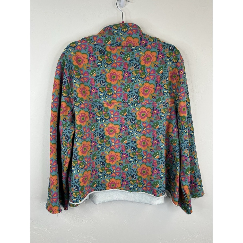 Natural Life Floral Quarter Zip Pullover Size S/M Boho Hippie Cottagecore Cozy - Picture 9 of 10